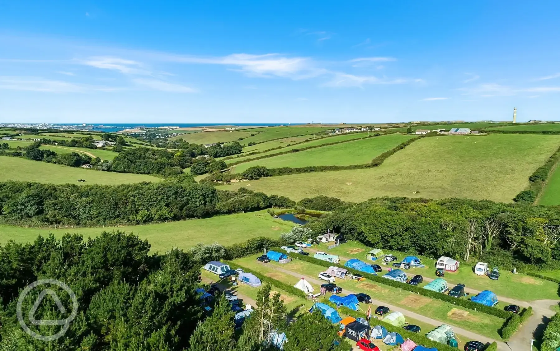 Camping field aerial