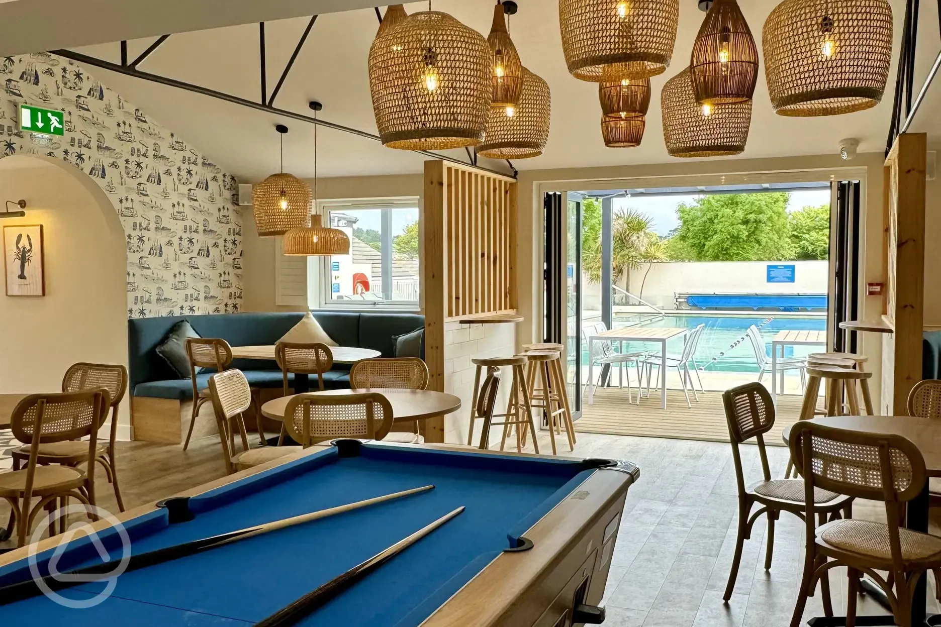 Pool table in the Surfrider bar