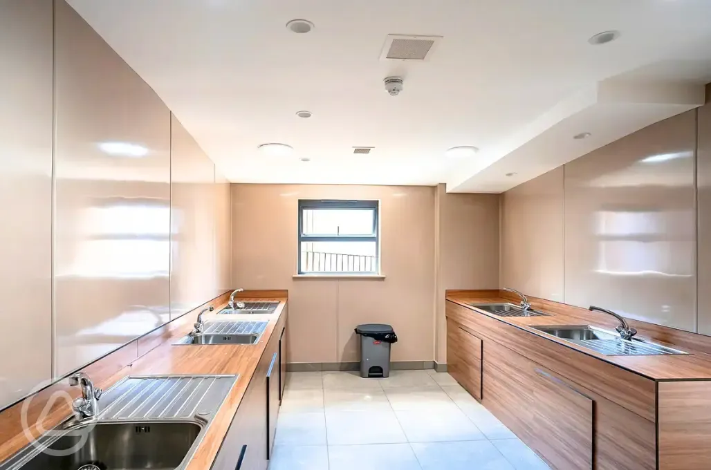 Indoor washing up area