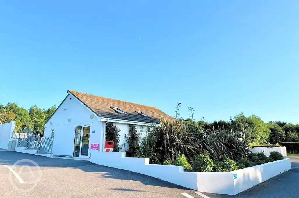 Outside of the onsite shop selling essentials and treats