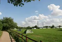 Camping field with electric and non electric grass pitches