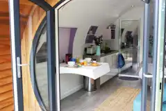 Ensuite glamping pod interior