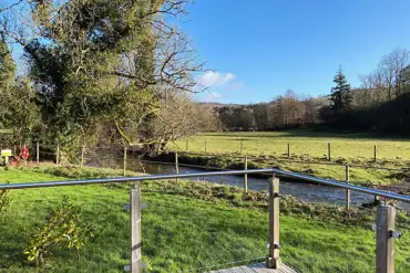 View of the river from the ensuite glamping pods