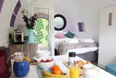 Accessible ensuite glamping pod interior