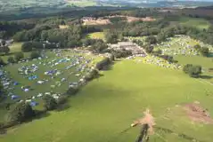 Aerial view of the campsite