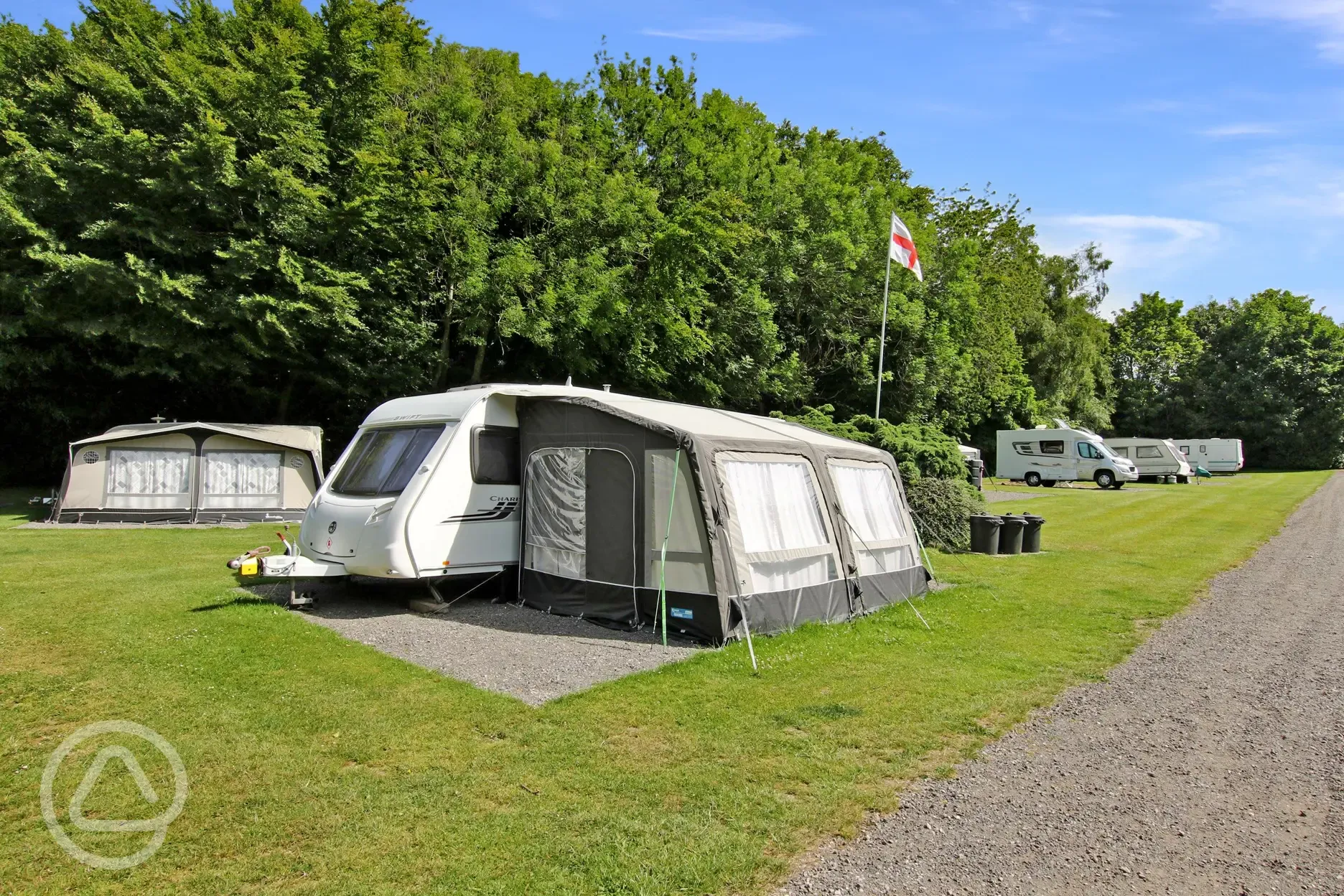 Electric hardstanding pitches (awnings allowed)