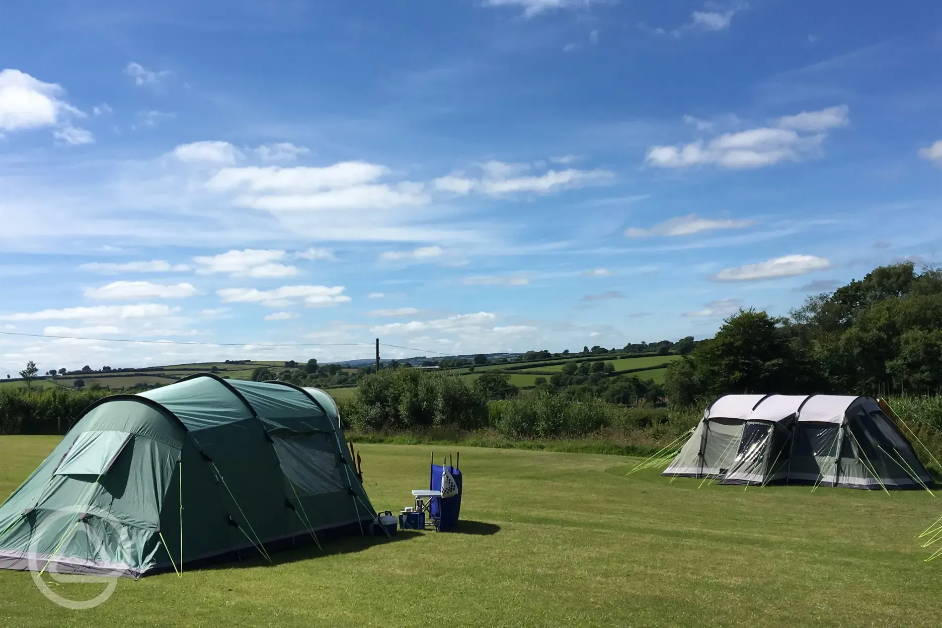 Tent pitches with a view