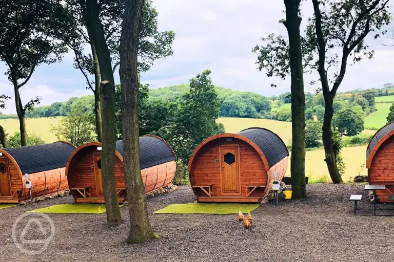 Barrell camping pods