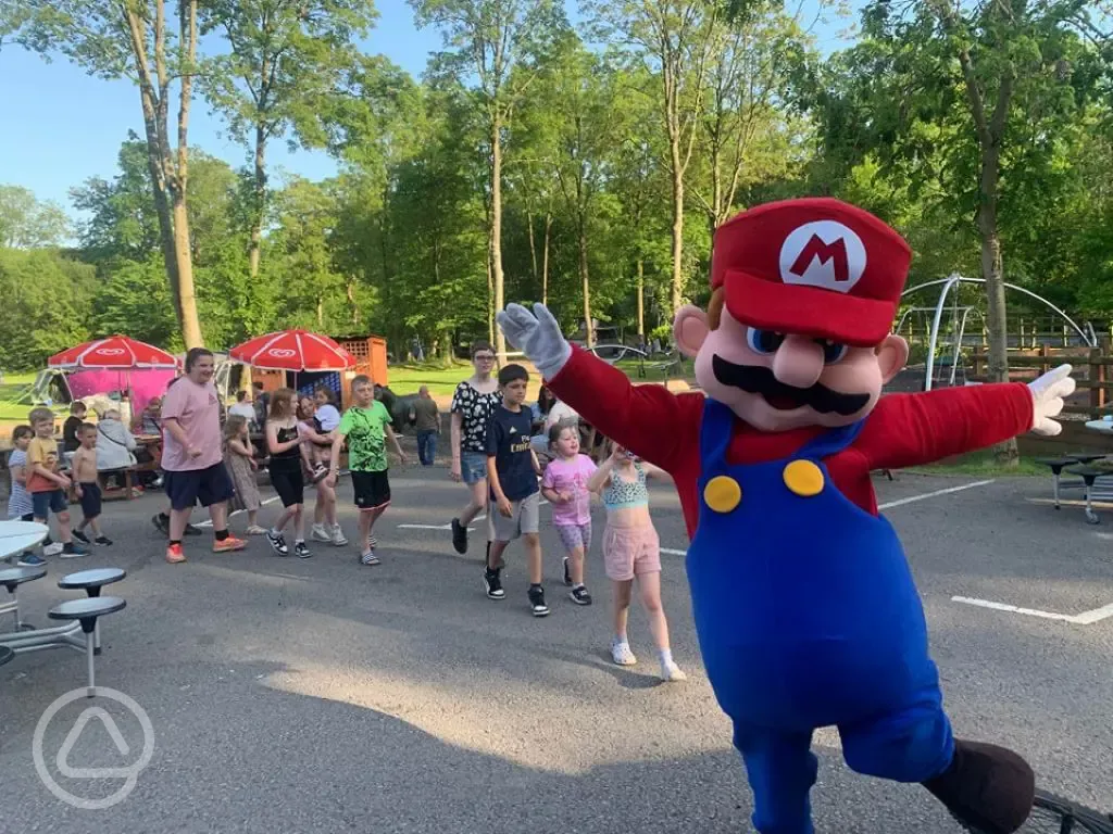 Seasonal entertainment in children's play area