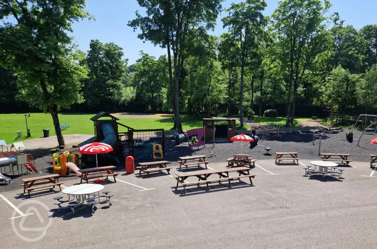 Children's play park witth bench seating