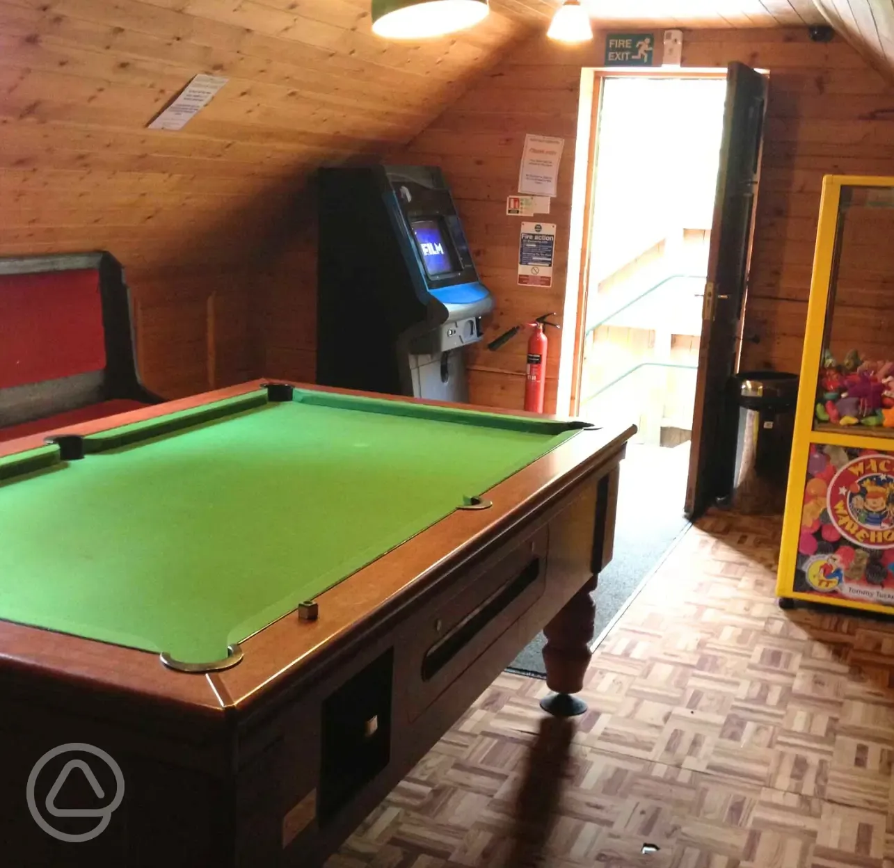 Pool room above the toilet block