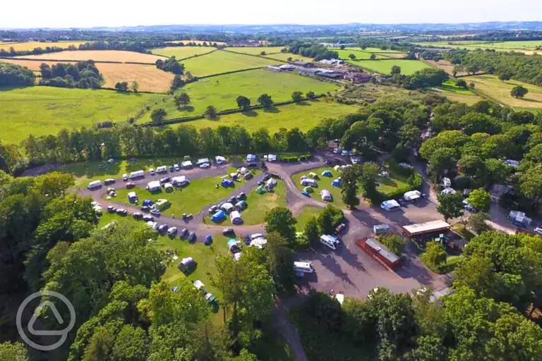 Aerial of the campsite