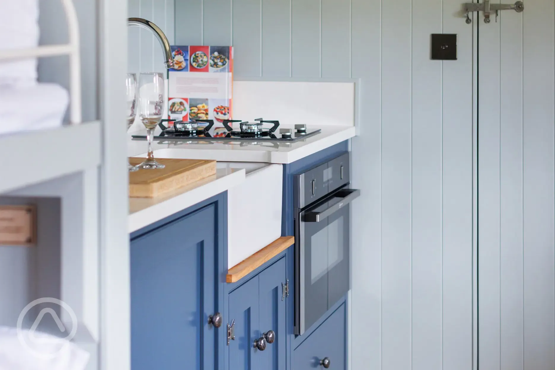 Shepherd's hut kitchen