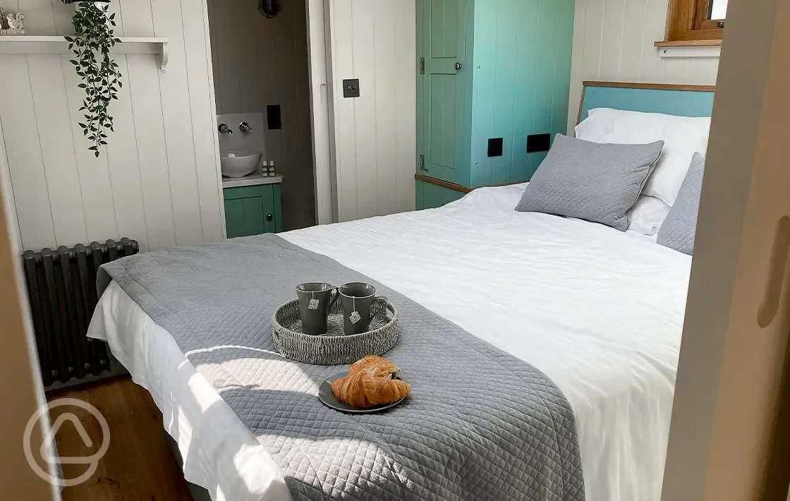 Shepherd's hut bedroom