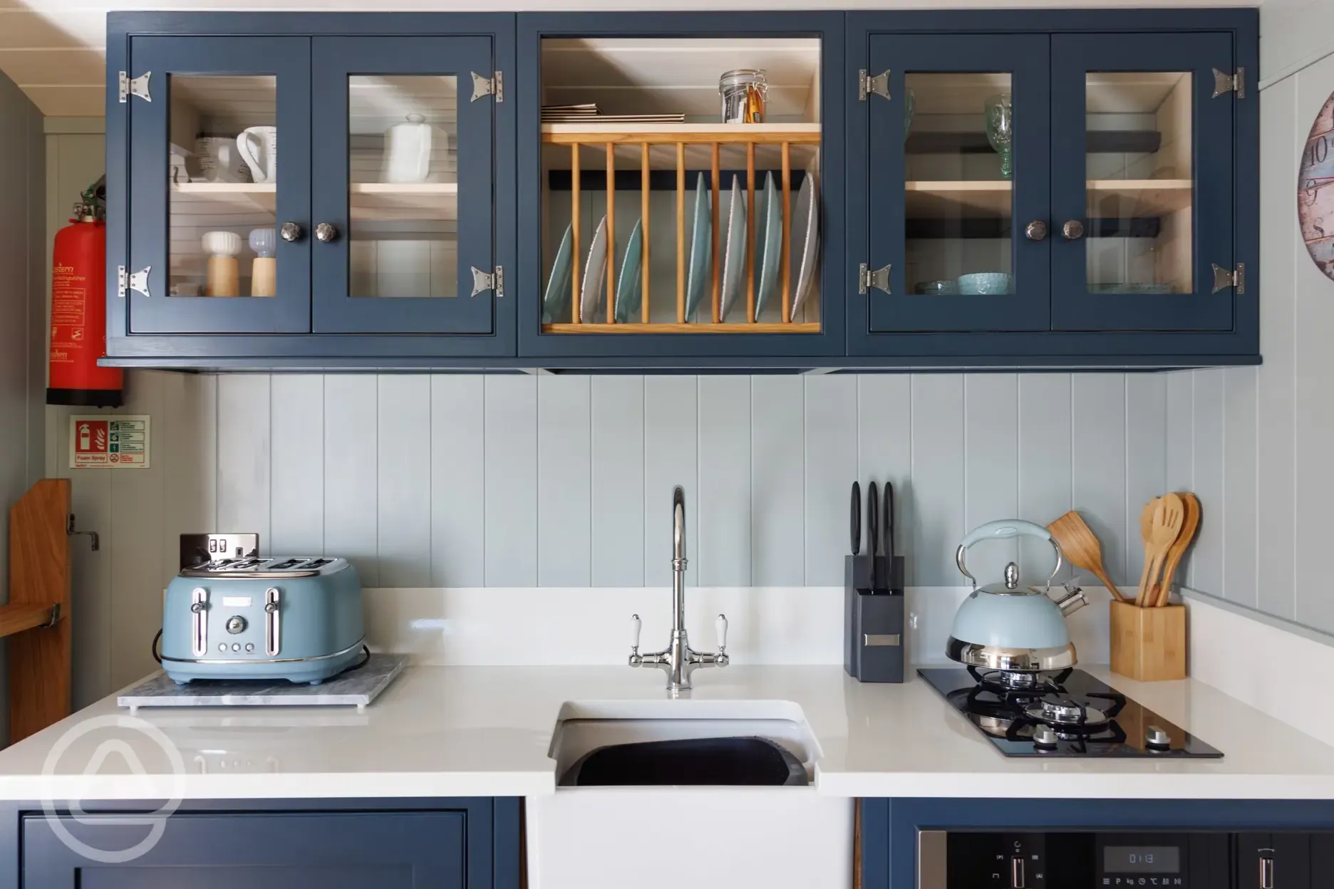 Shepherd's hut kitchen