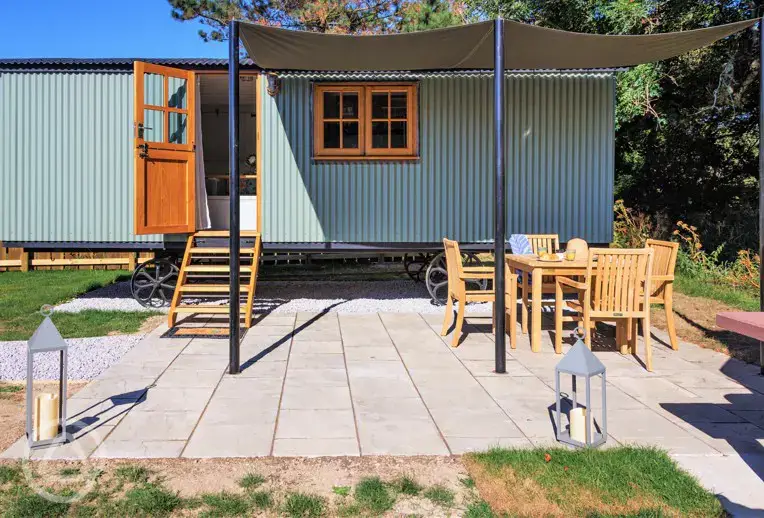 Shepherd's hut exterior