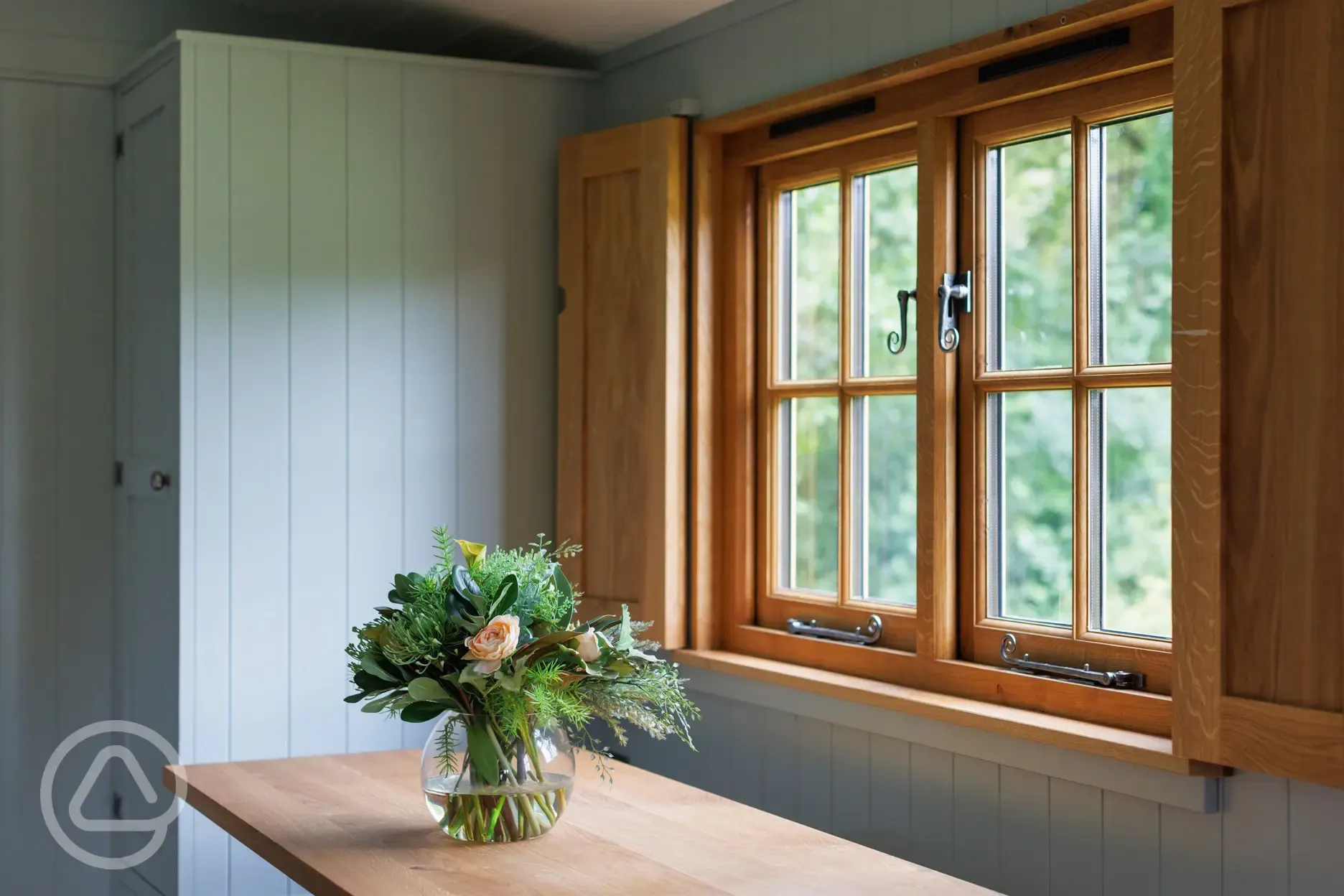 Shepherd's hut window