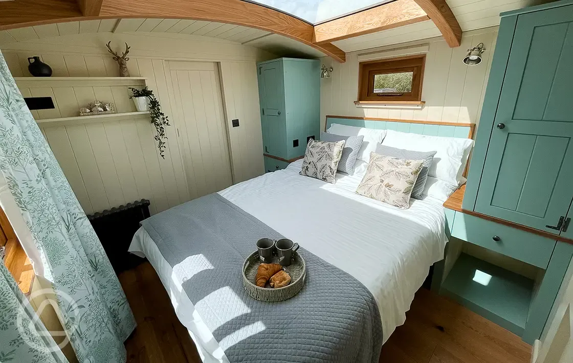 Shepherd's hut bedroom