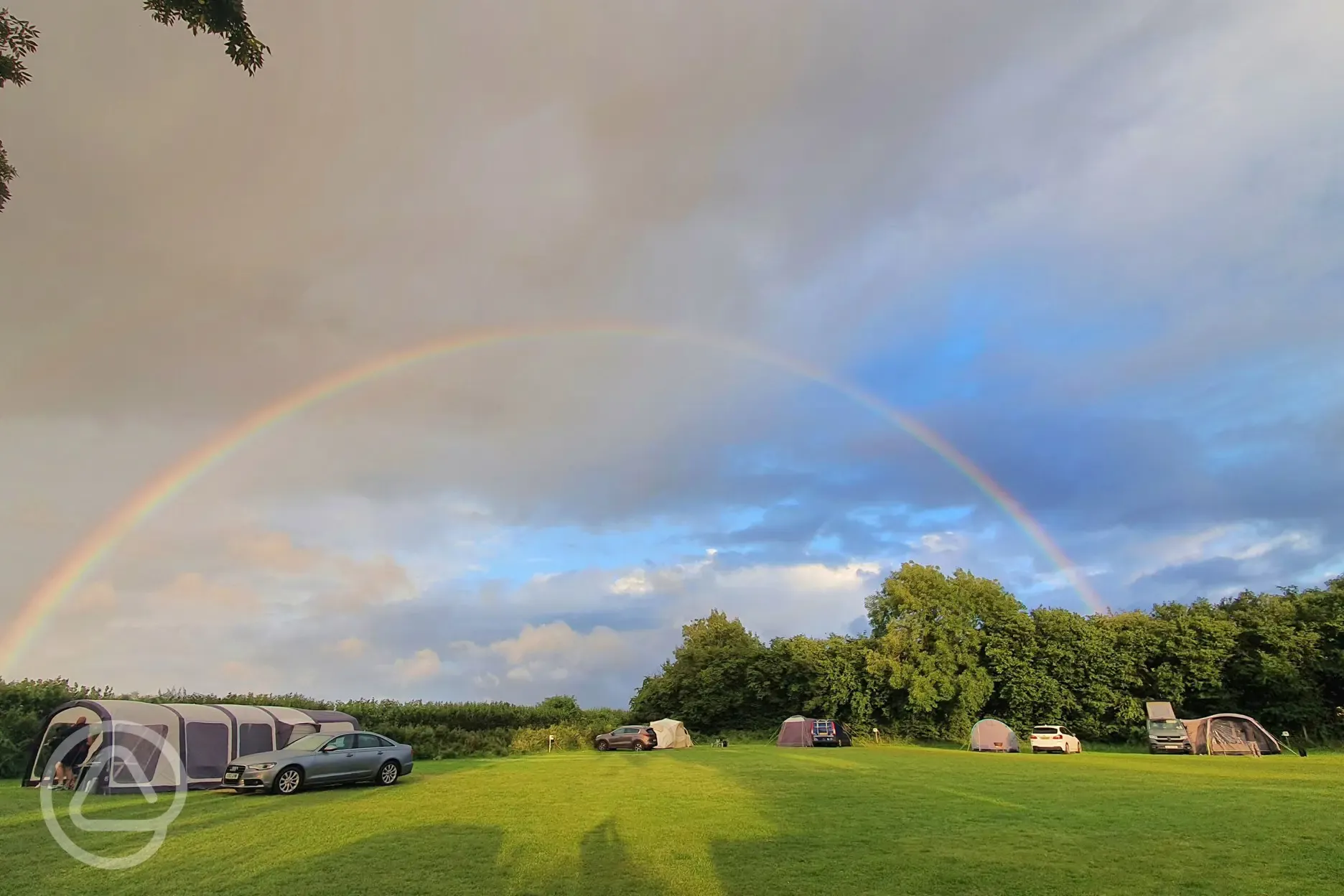 Rainbow over the campsite