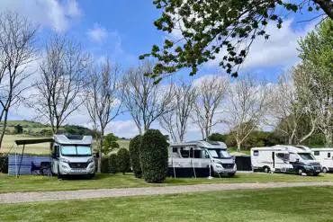 Grass touring pitches at Appuldurcombe Gardens 