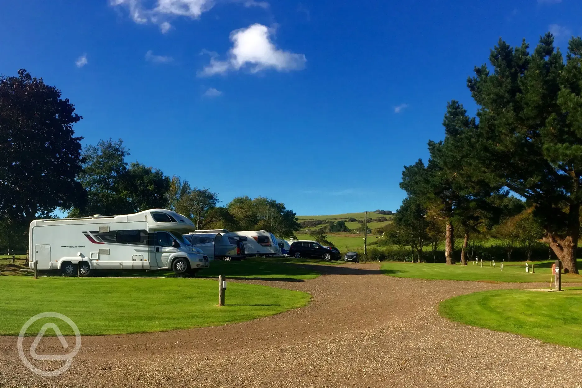 Hardstanding pitches for tourers 