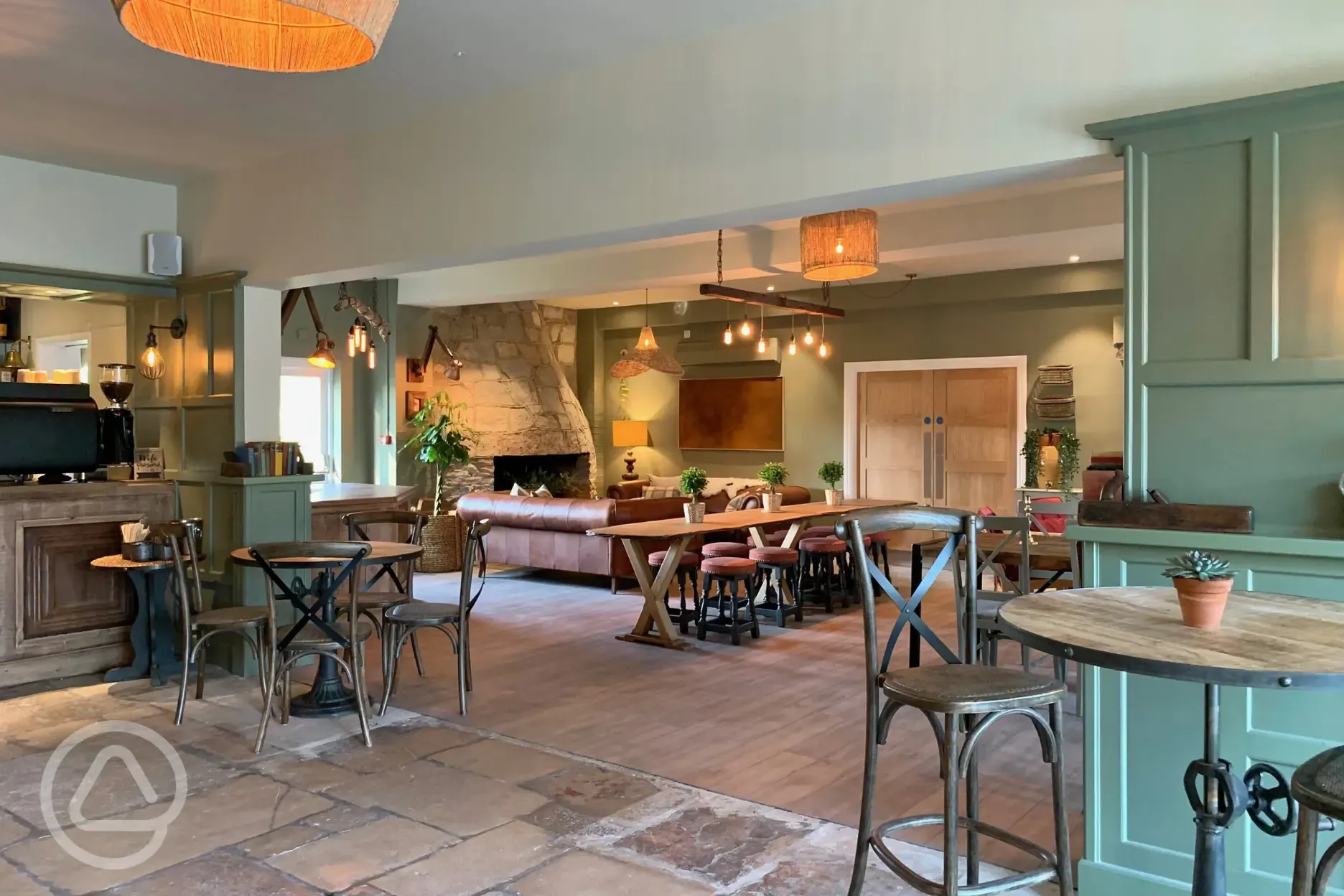 Cafe and indoor bar area Cafe and indoor bar area