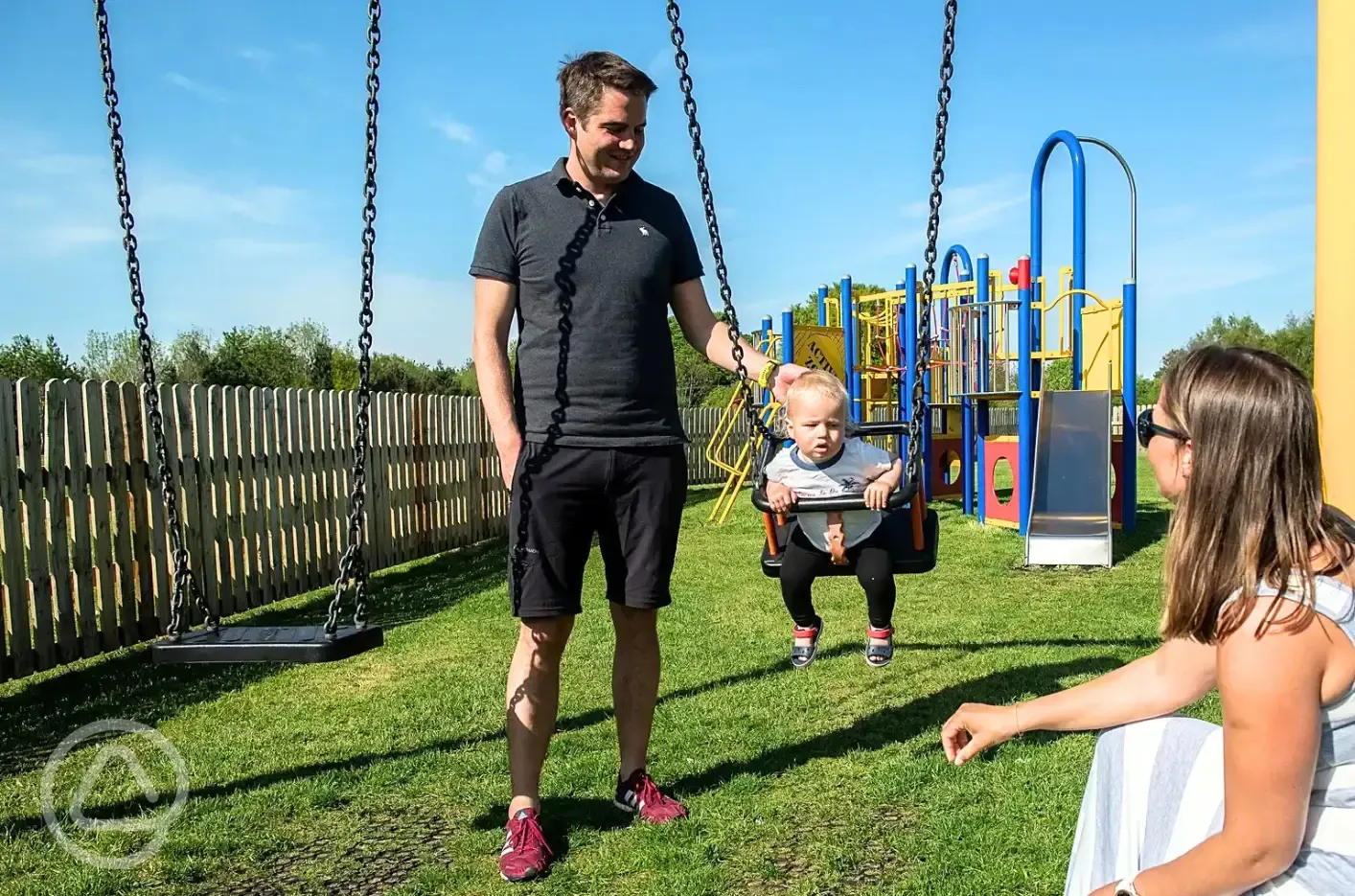 Play park with swings and slides