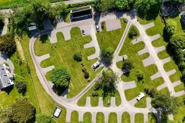 Aerial view of Reraig Caravan and Camping