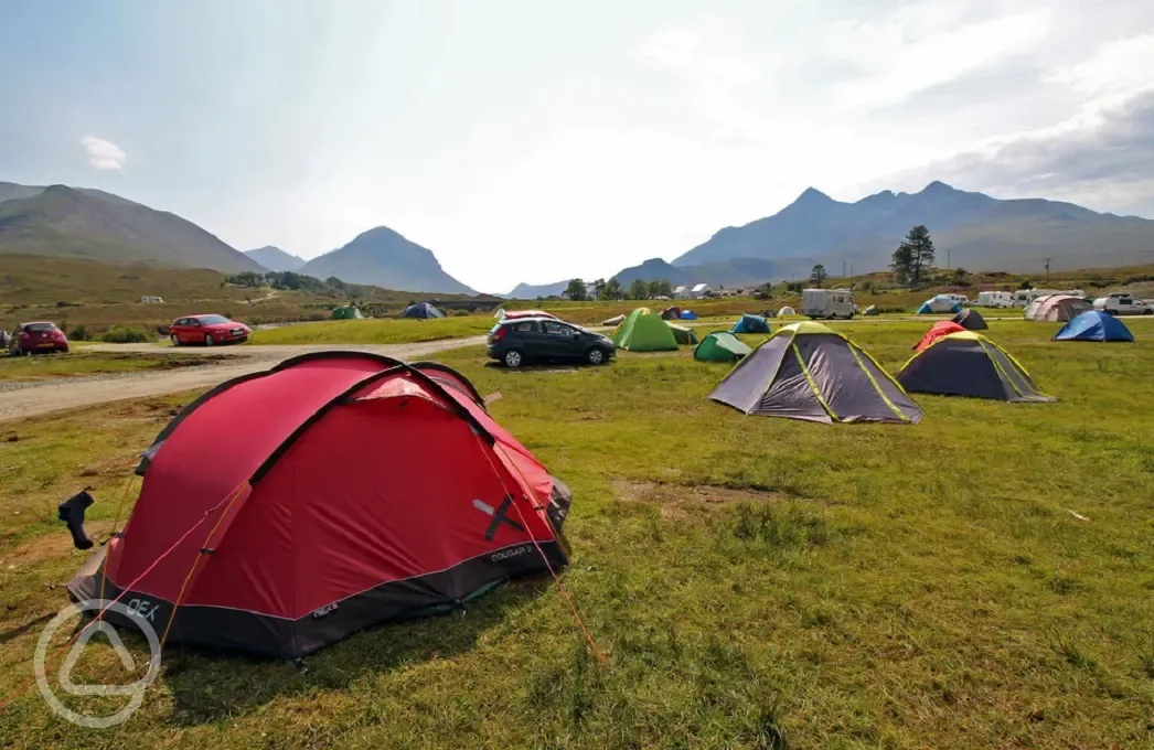 Tent pitches at Sligachan Campsite