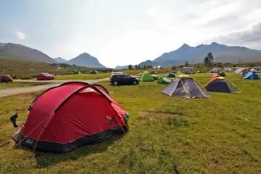 Tent pitches at Sligachan Campsite