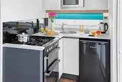 S pod (two person) kitchen area with a hob, fridge/freezer, kettle and more S pod (two person) kitchen area with a hob, fridge/freezer, kettle and more