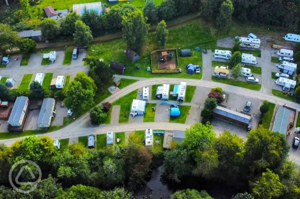 Aerial of the campsite