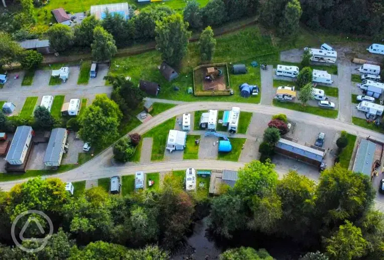 Aerial of the campsite