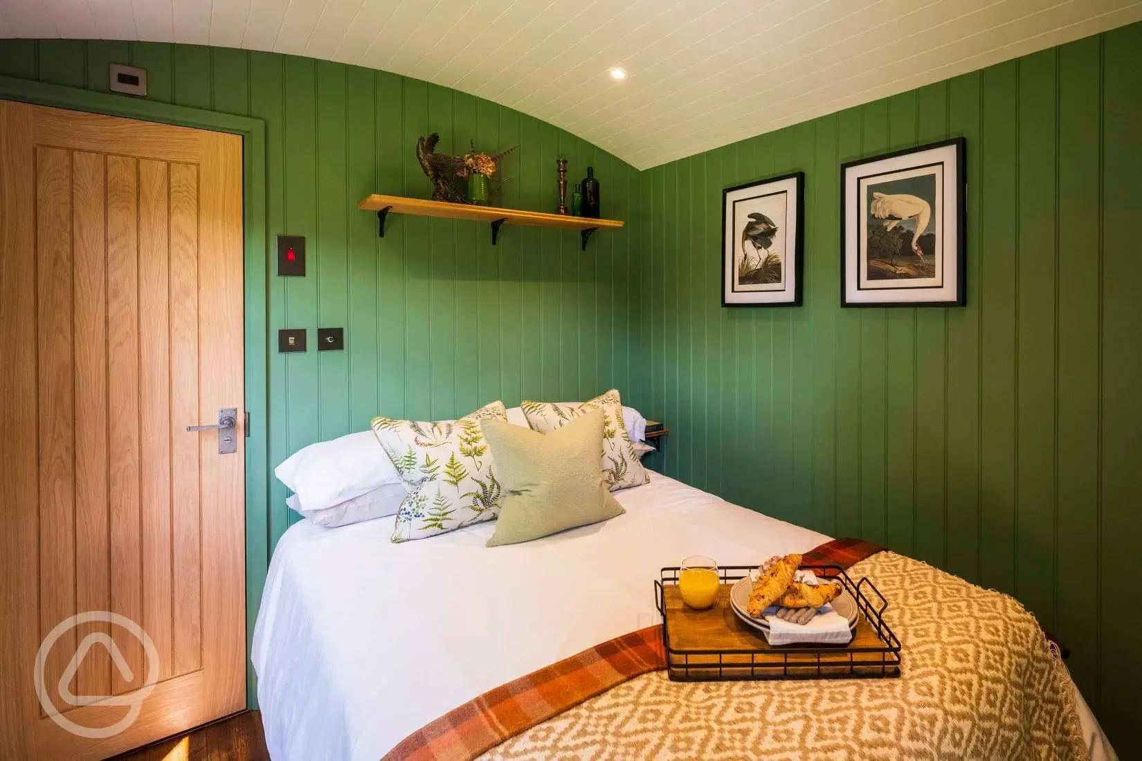 Shepherd's hut bedroom