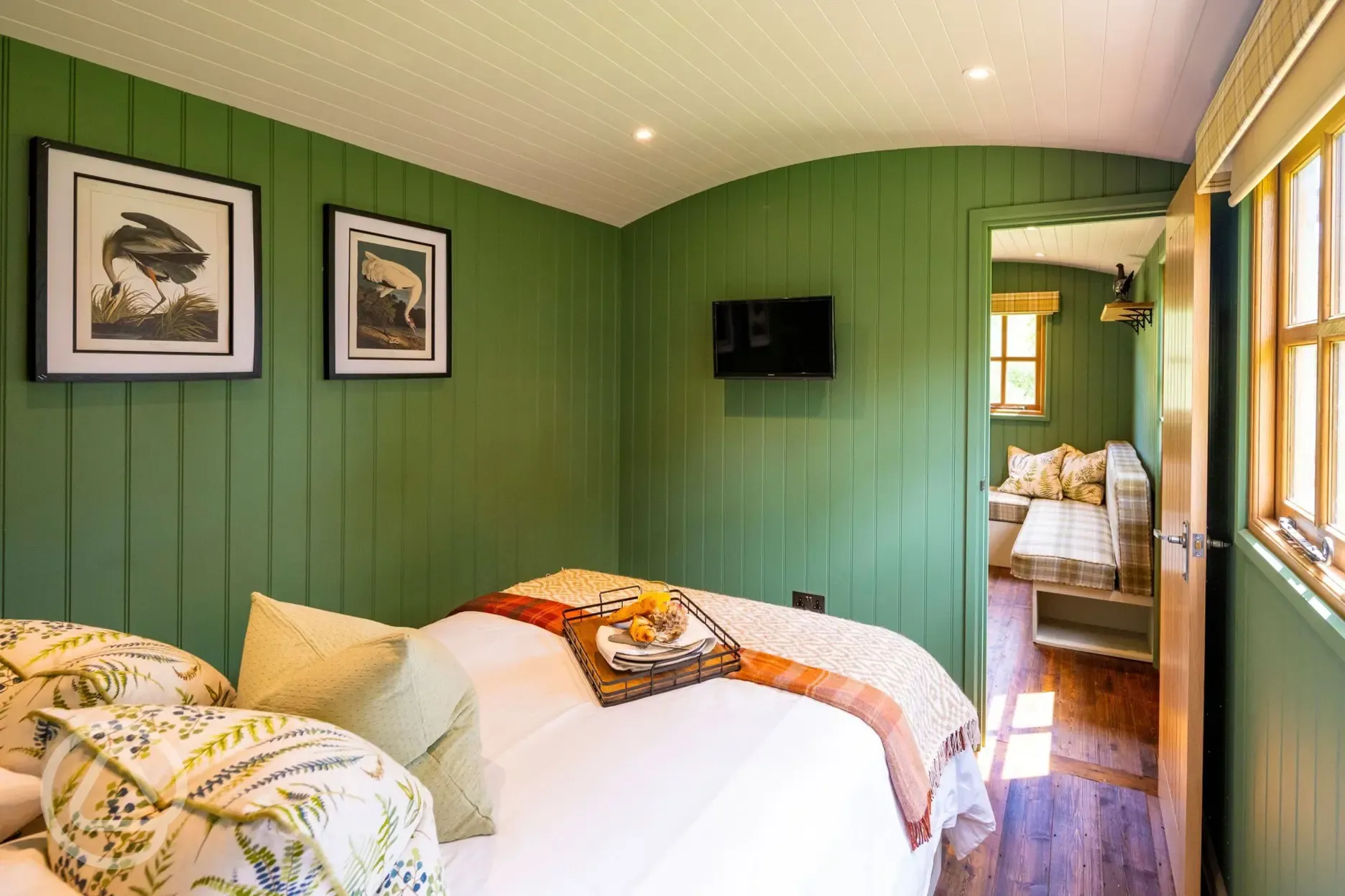 Shepherd's hut bedroom