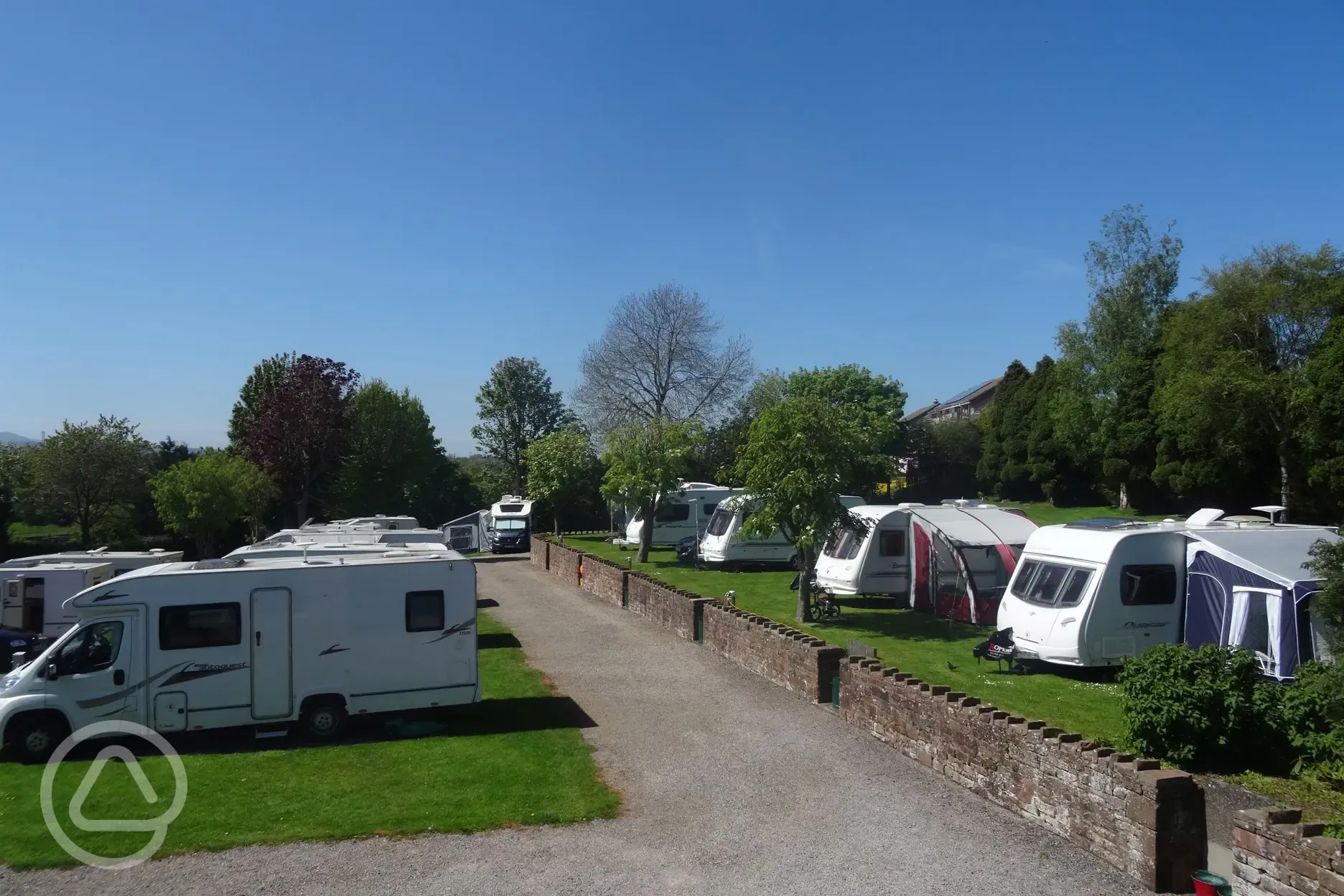 Two grass tiers at Thack Lea Caravan Park
