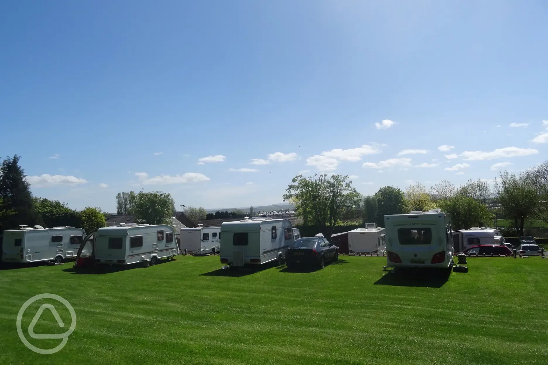 View of the caravan park from the back