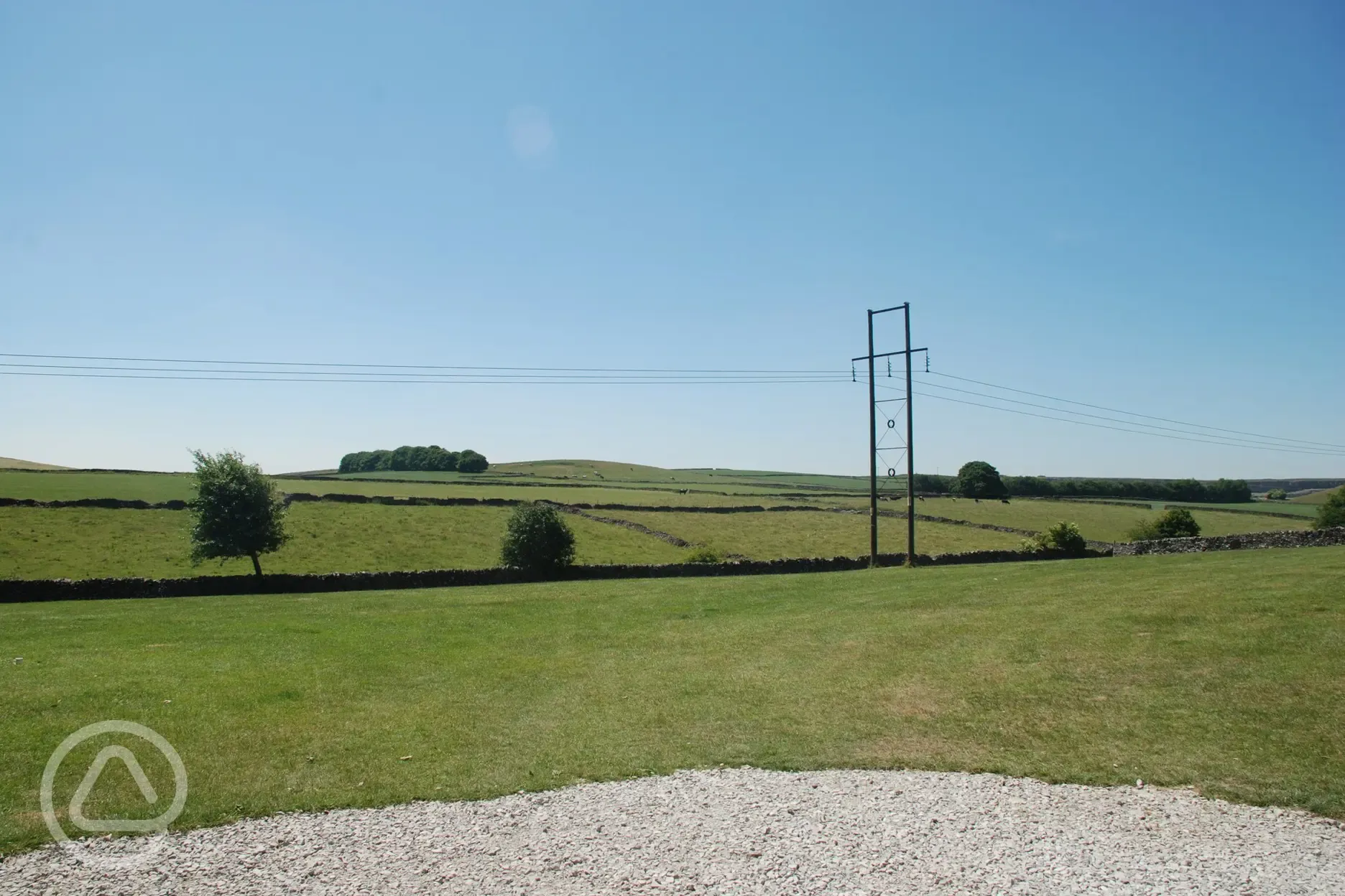 Non electric grass pitches set in an open field
