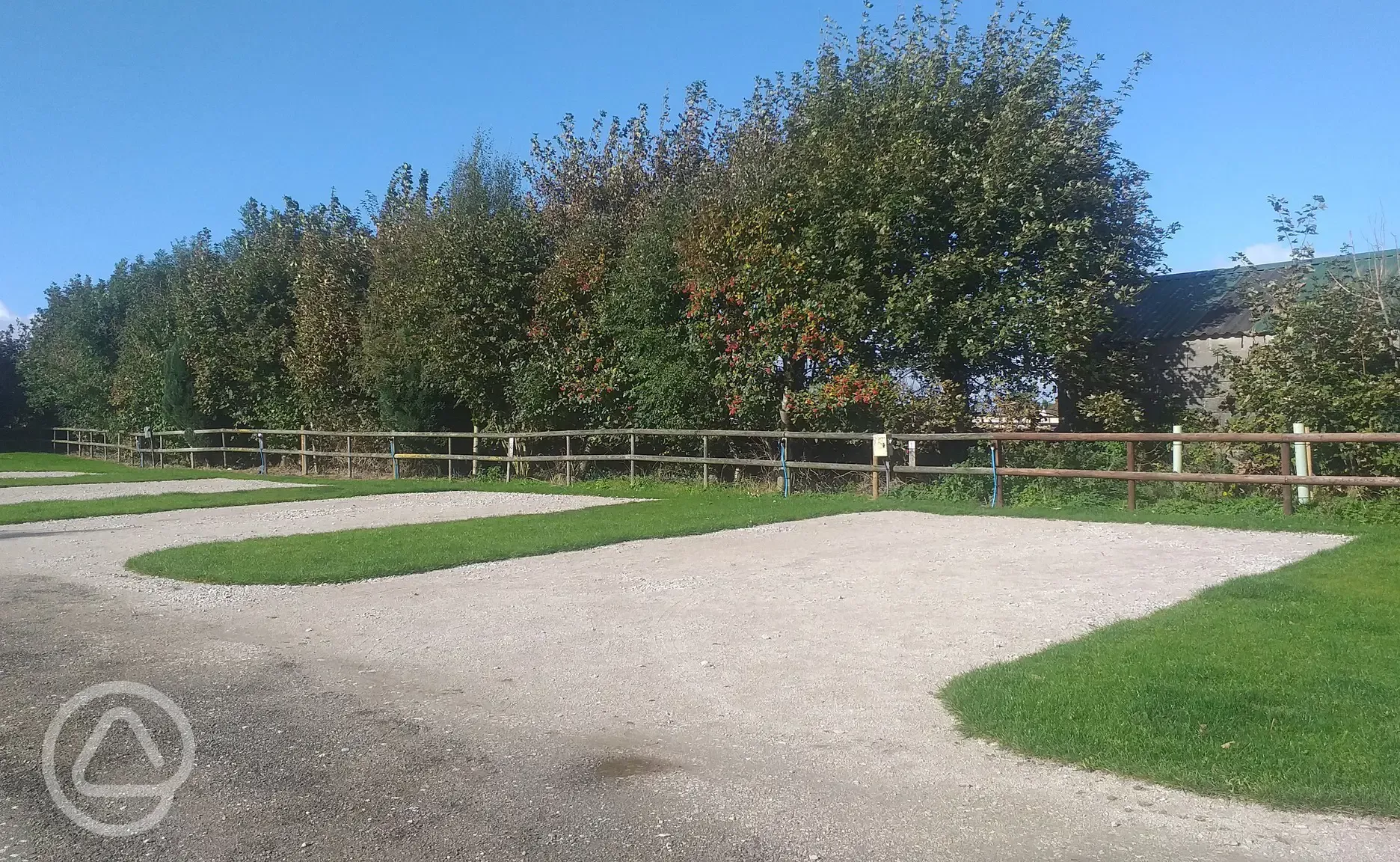 Fully serviced hardstanding pitches with 16amp electric and water hook up