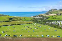 View of Big Berries non electric grass pitches for tents, trailer tents and VWs