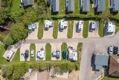 Aerial view of the fully serviced hardstanding pitches 