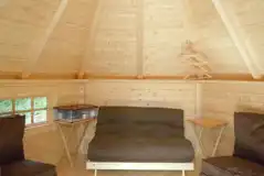 Glamping cabin interior Glamping cabin interior