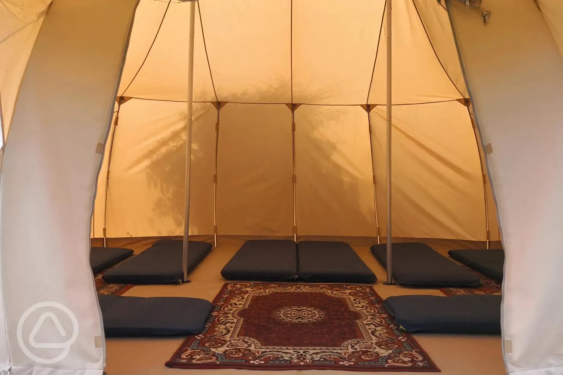 Bell tent interior 