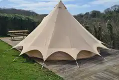 Primrose bell tent with private decking Primrose bell tent with private decking