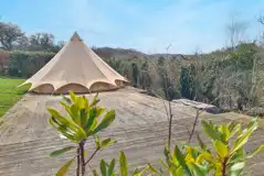 Primrose bell tent with private decking Primrose bell tent with private decking