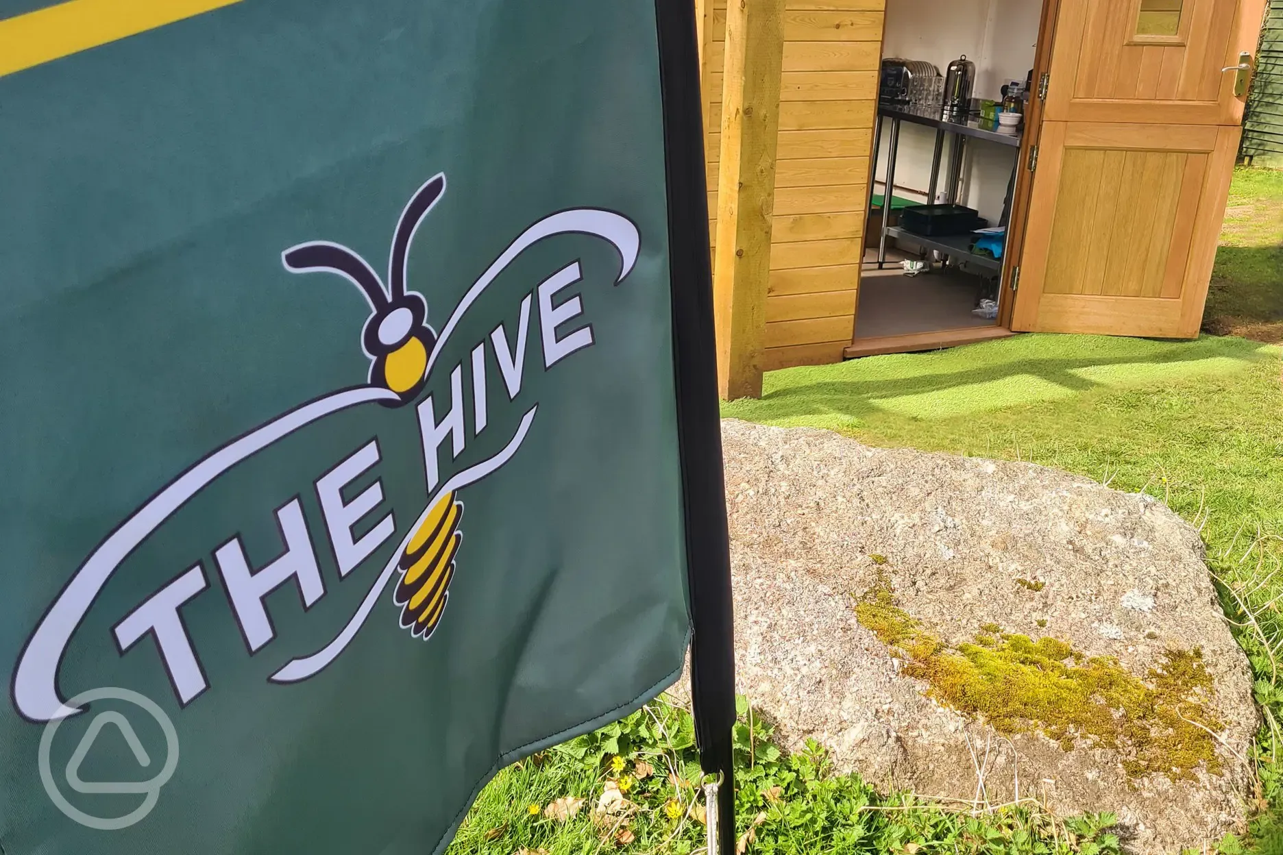 Hot drinks served at the seasonal Hive Cafe