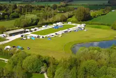 Aerial of Allerthorpe Lakeland Park with three onsite lakes
