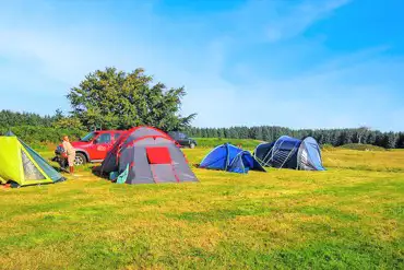 Tents on non electric grass pitches