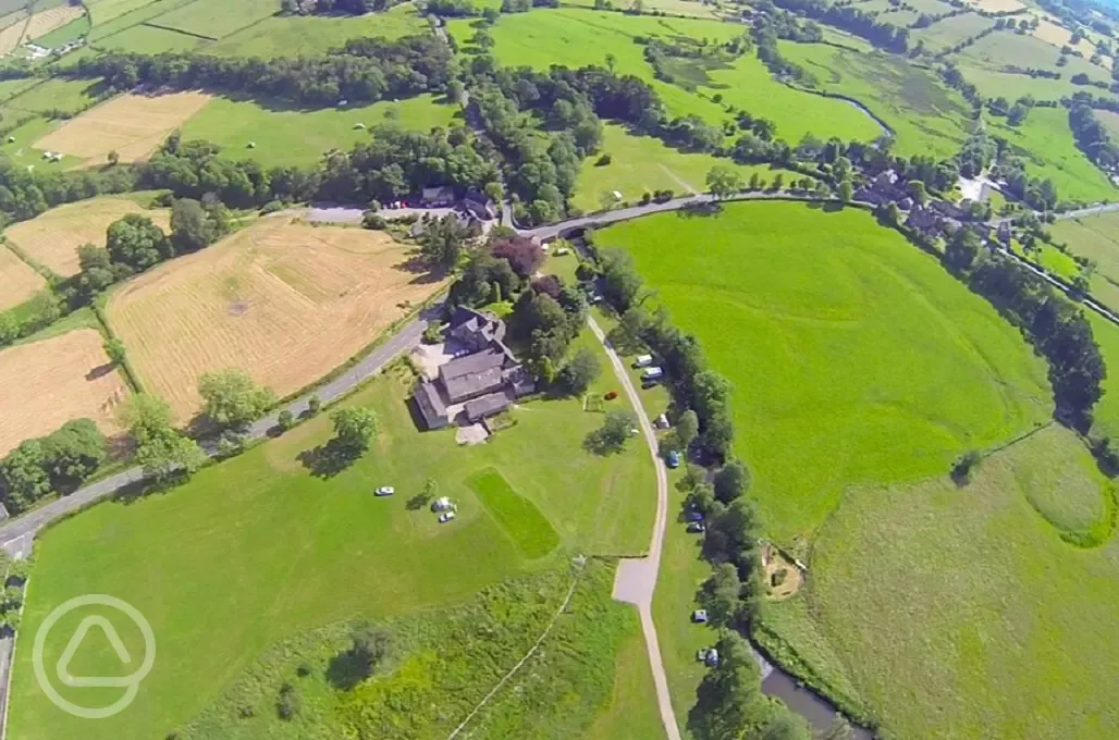 Aerial of the campsite