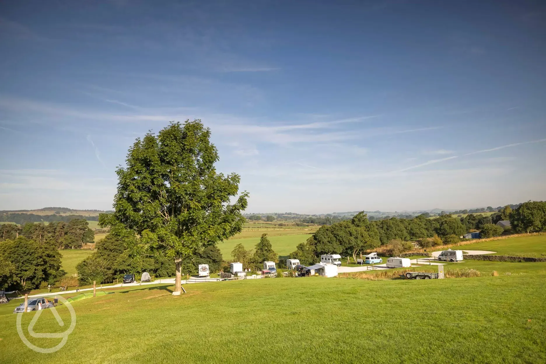 View of the hardstanding pitches at Bank House Farm
